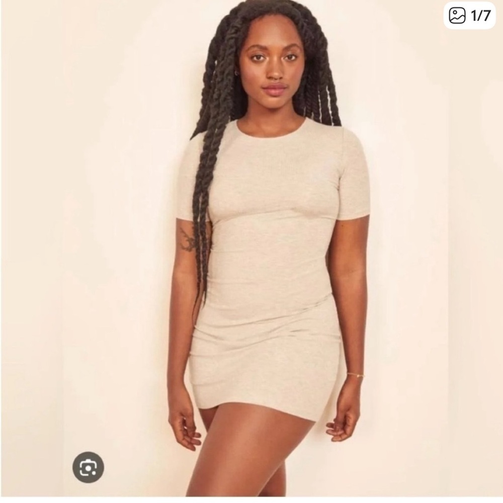 Reformation Kendy rib knit mini dress M